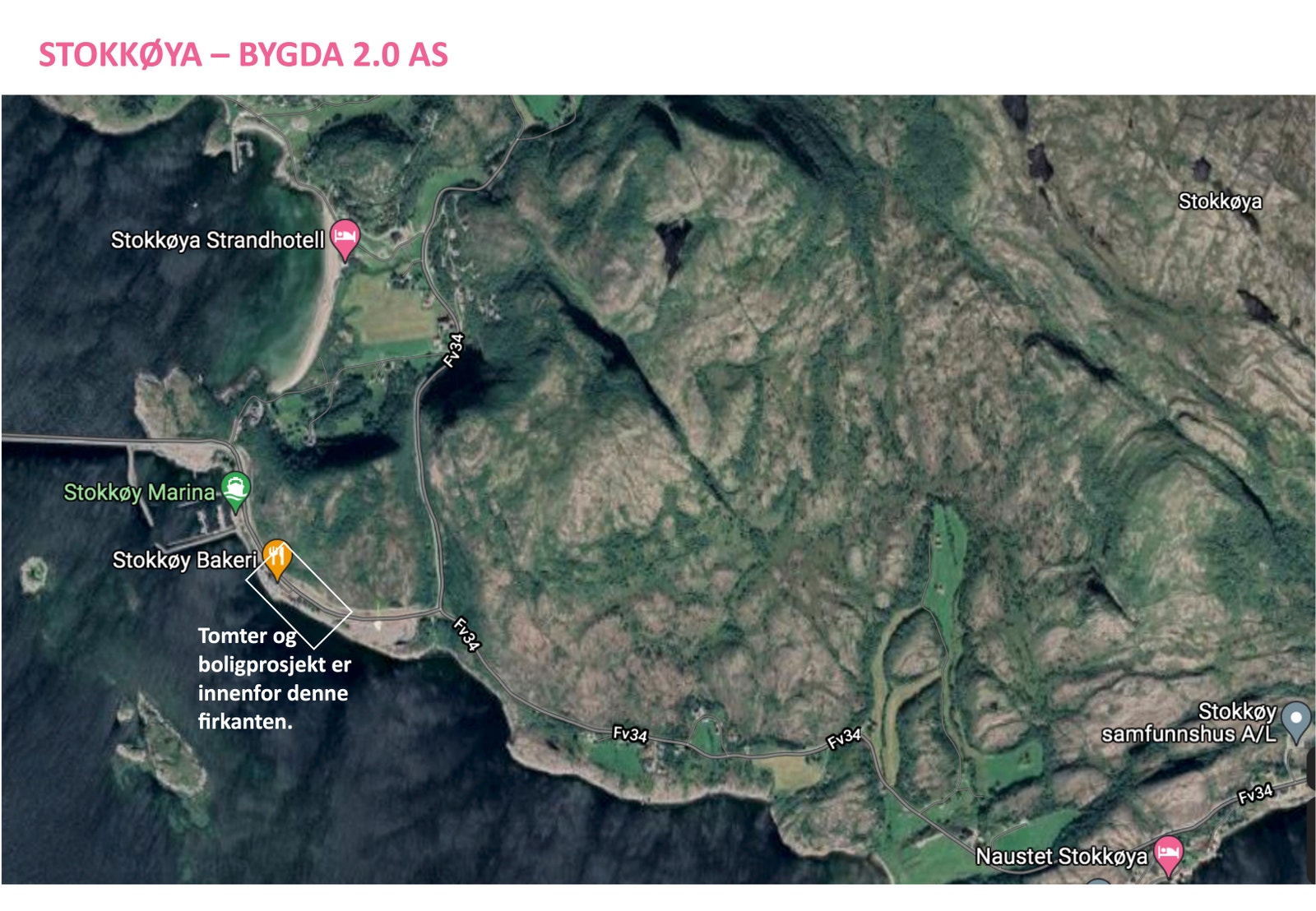 Oversikt over det regulerte området der tomtene ligger. Galleribilde