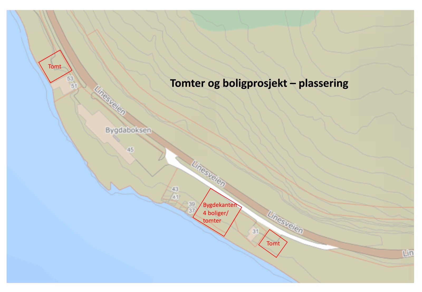 Oversikt over tomter. Galleribilde