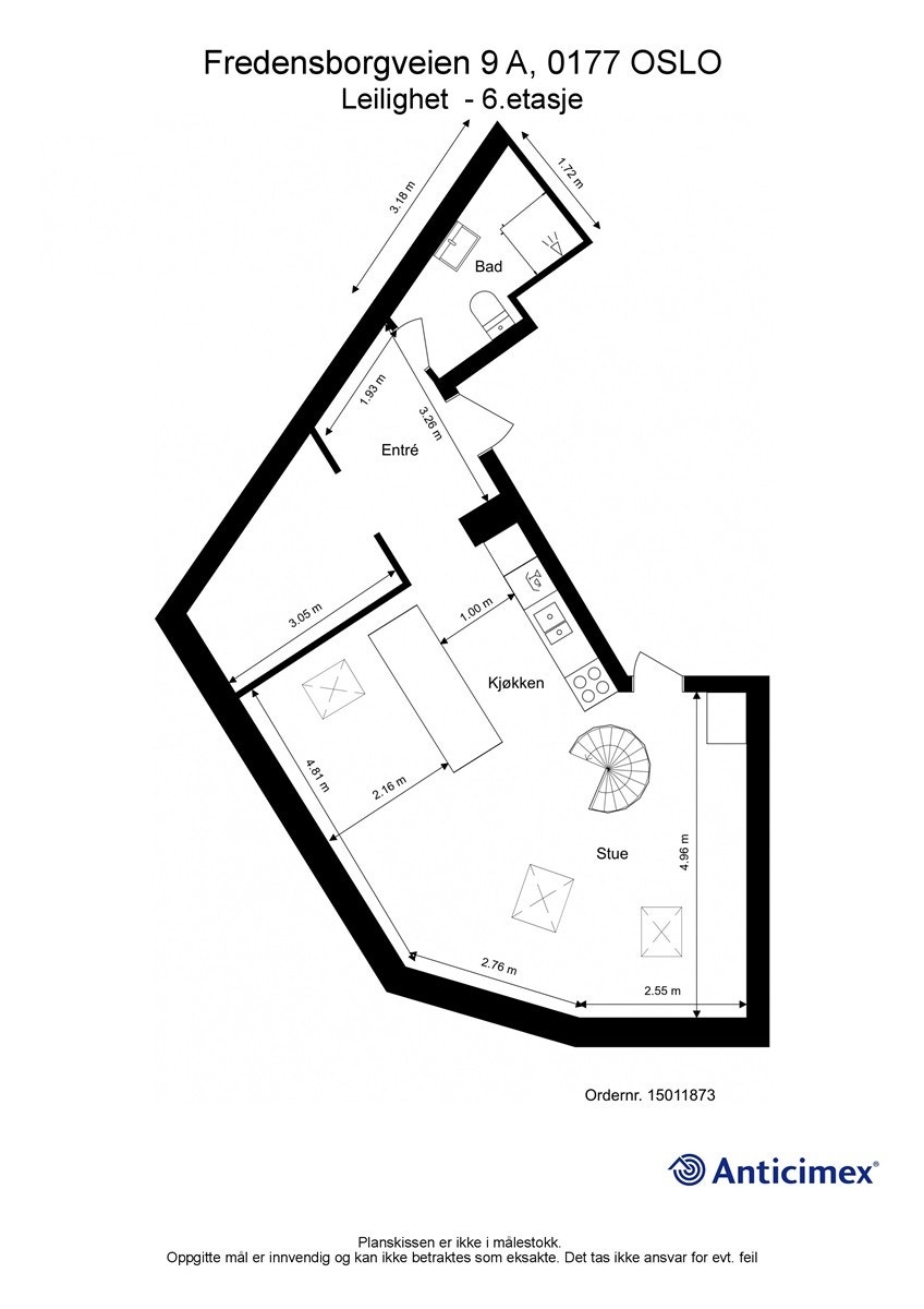 Plantegning 6. etasje Galleribilde