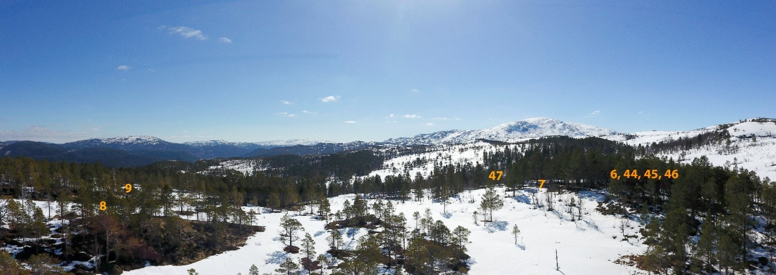 Hyttefelt er et godt etablert hvor utbyggingen av hytter har skjedd gradvis over flere år Galleribilde