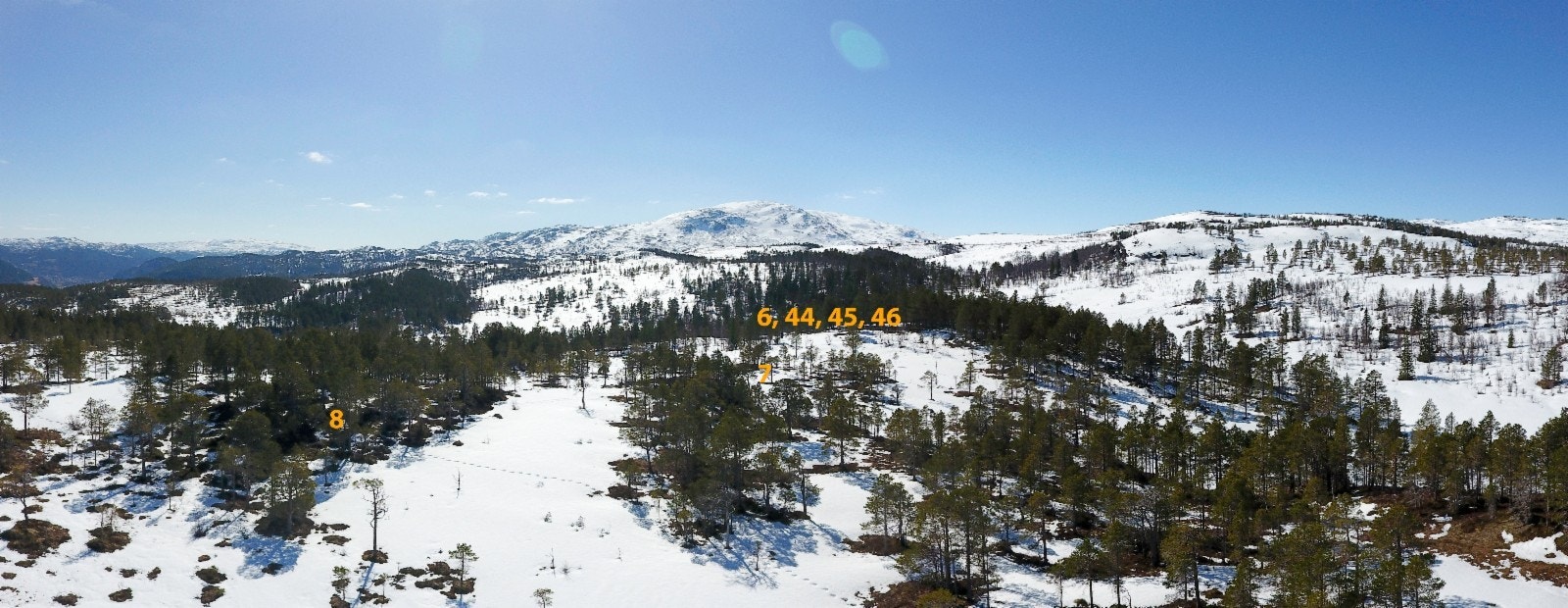 Litjfjellet hyttefelt ligger opp fra Storås, nordvest i Orkland kommune Galleribilde