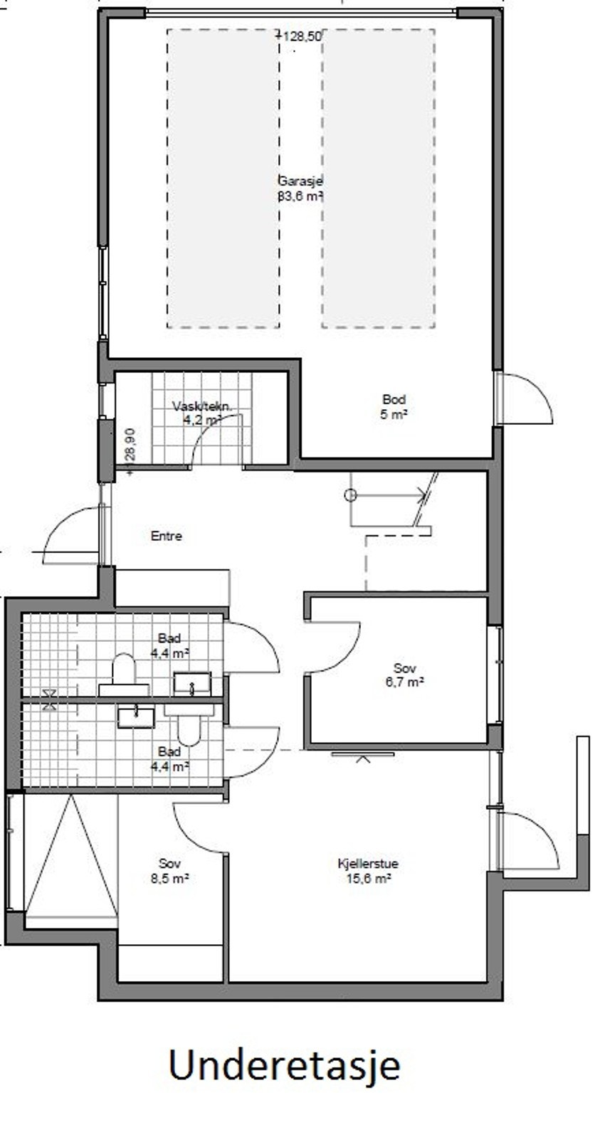 Plantegning 7B - U.etg. Galleribilde