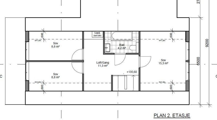Plantegning 7C - 2.etg Galleribilde