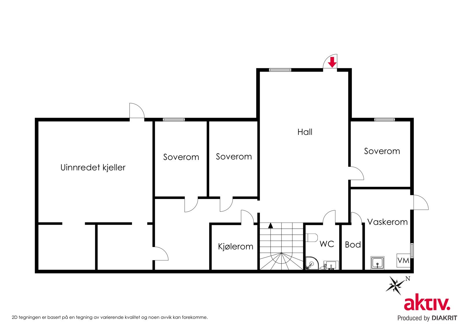 Plantegning underetasje. Galleribilde