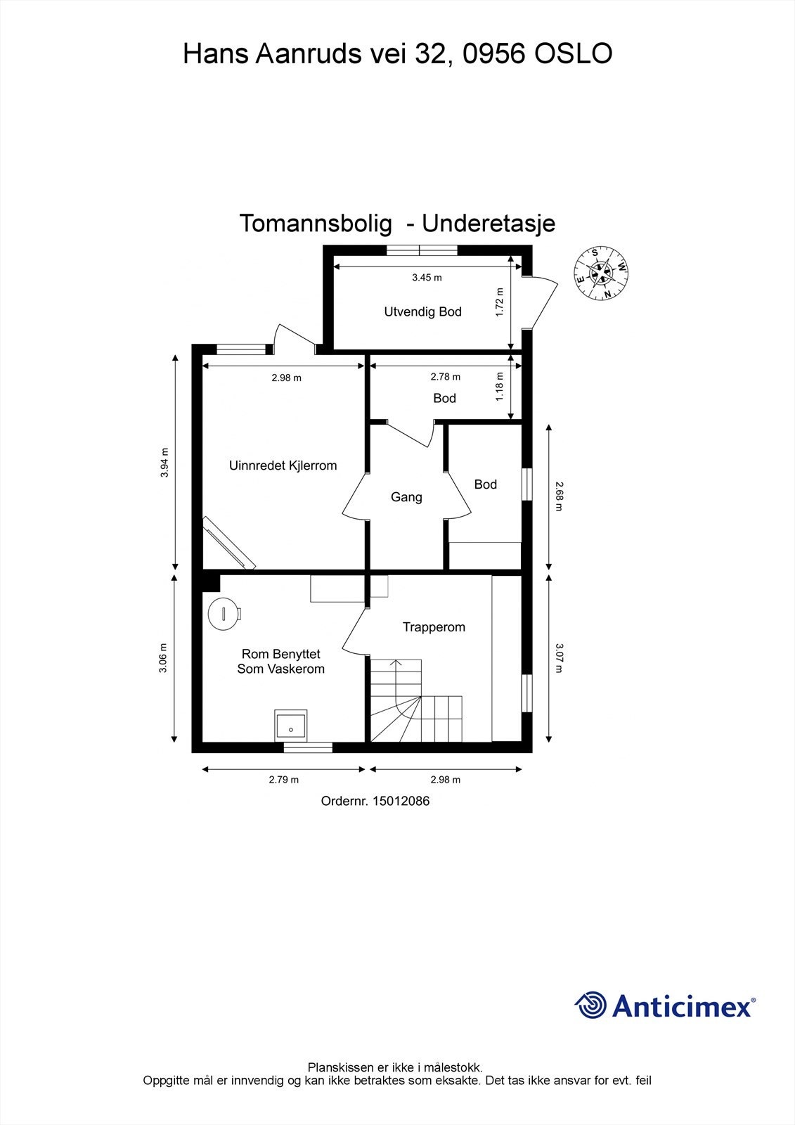 Plantegning underetasje. Galleribilde