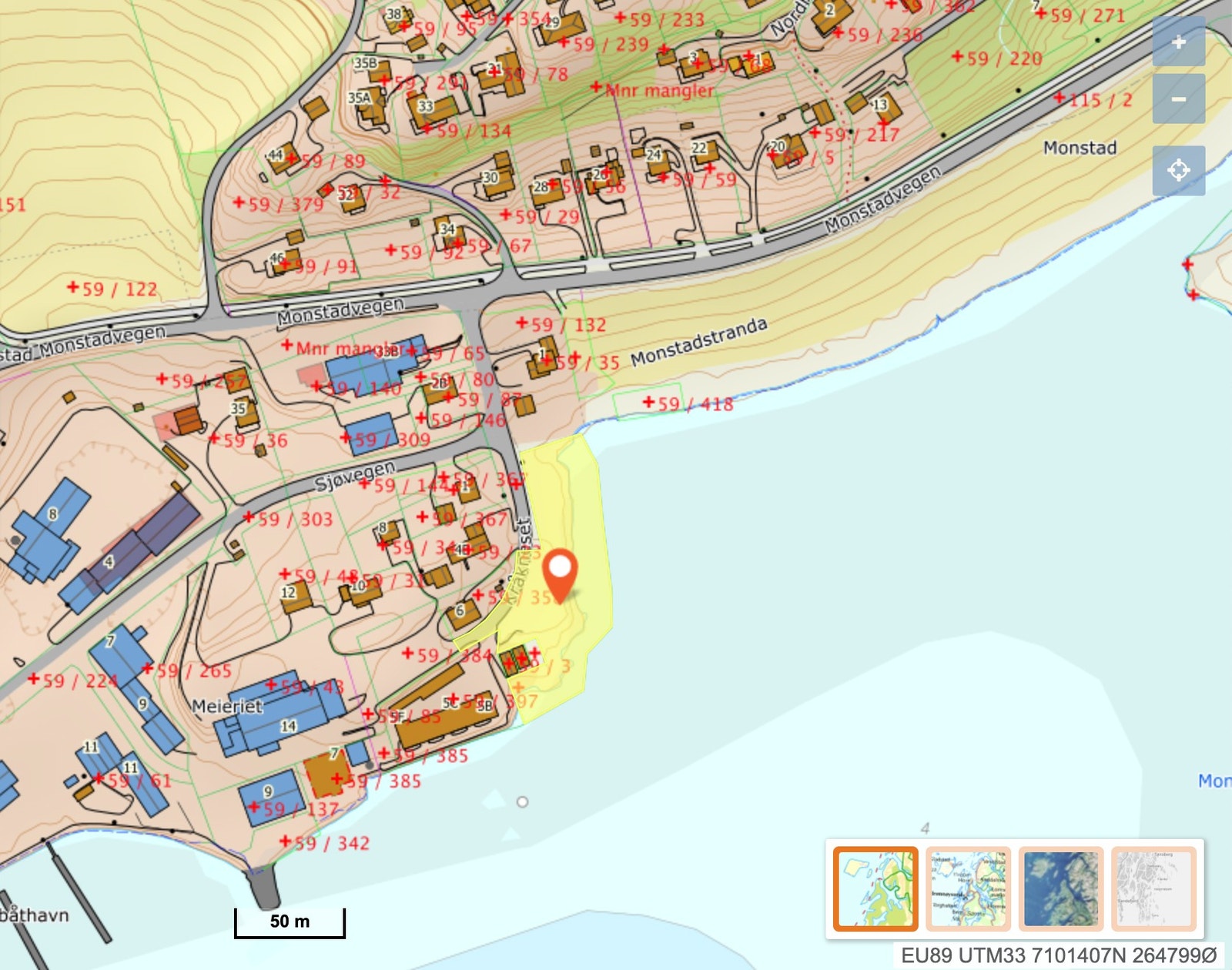 Tomta er på 4 365,3 m2 Galleribilde