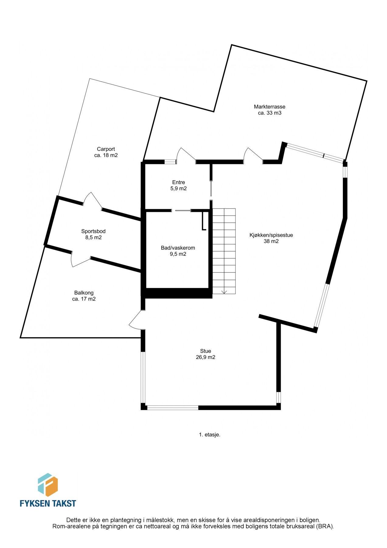 Planløsning 1. etasje. Galleribilde