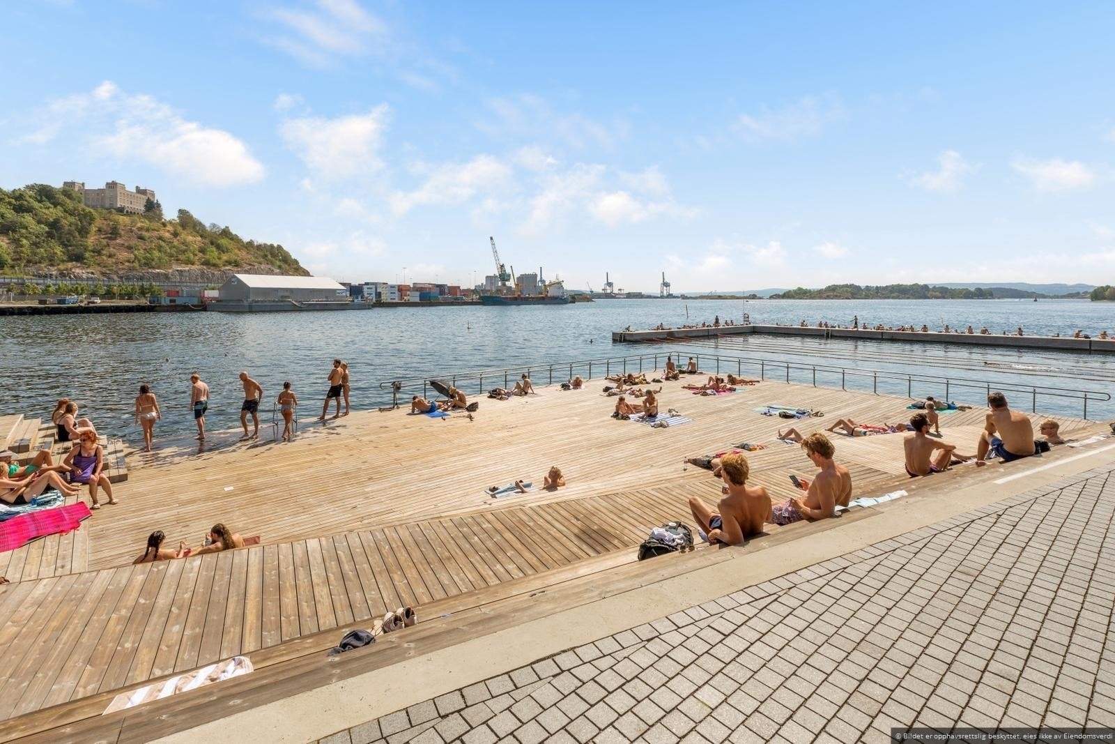 Bjørvika / Barcode byr på fine badeplasser. Galleribilde