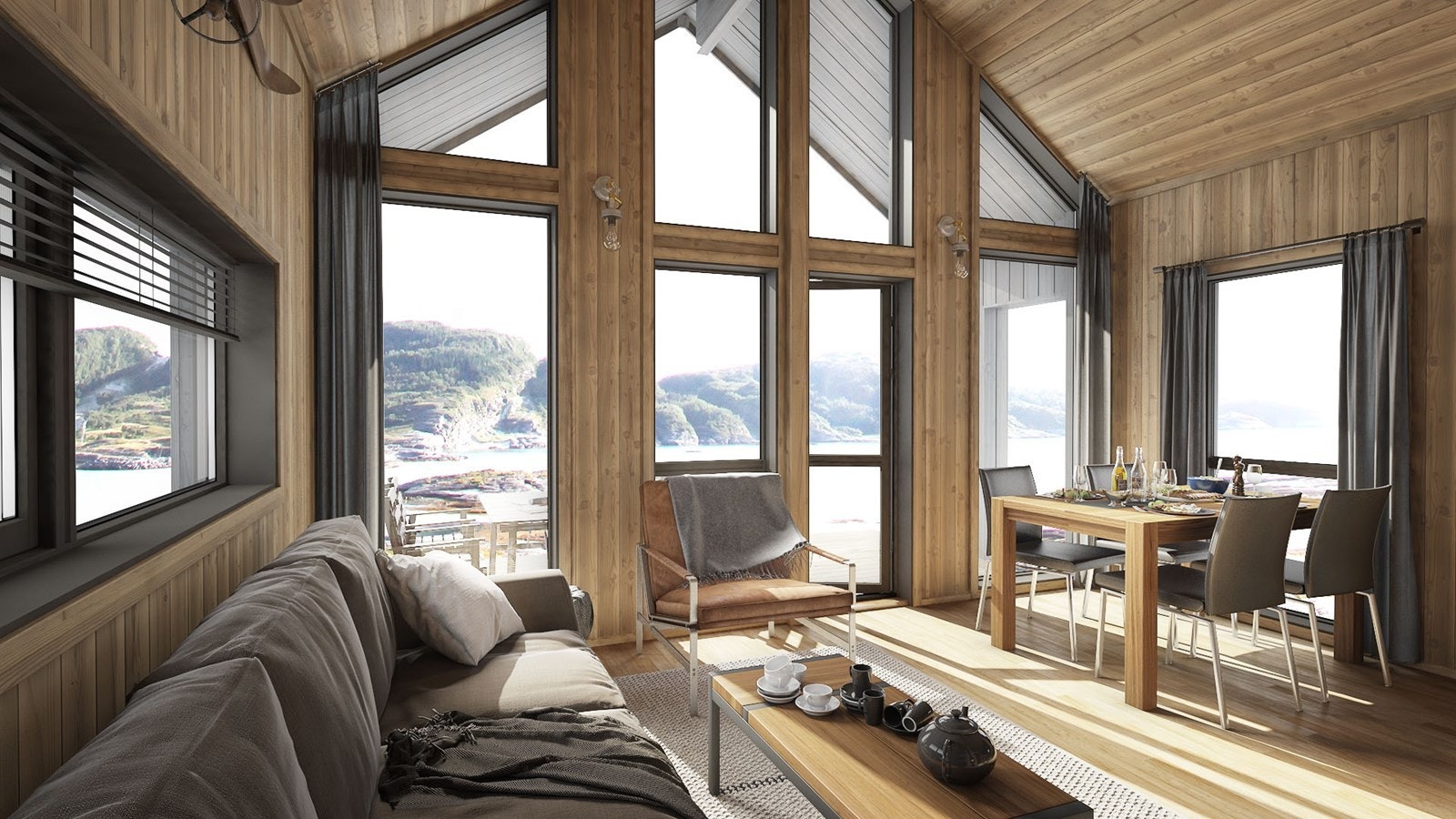 Illustrasjon stue/kjøkken Galleribilde