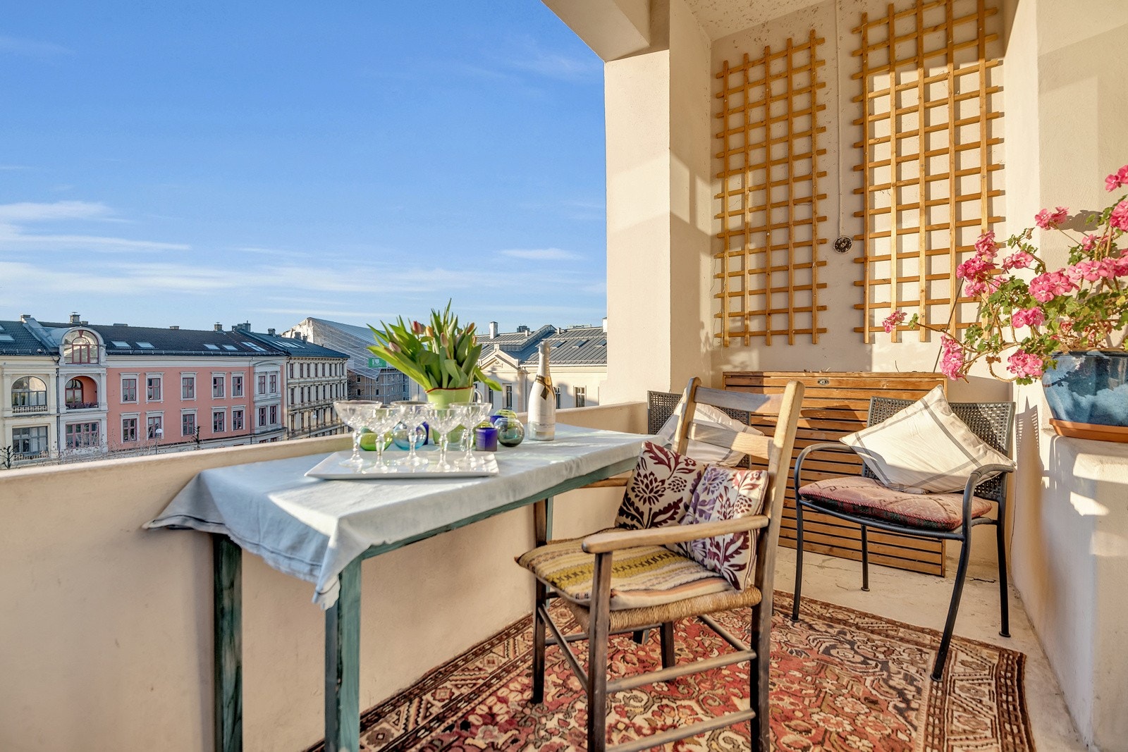 Overbygget terrasse på ca. 7 m². Galleribilde