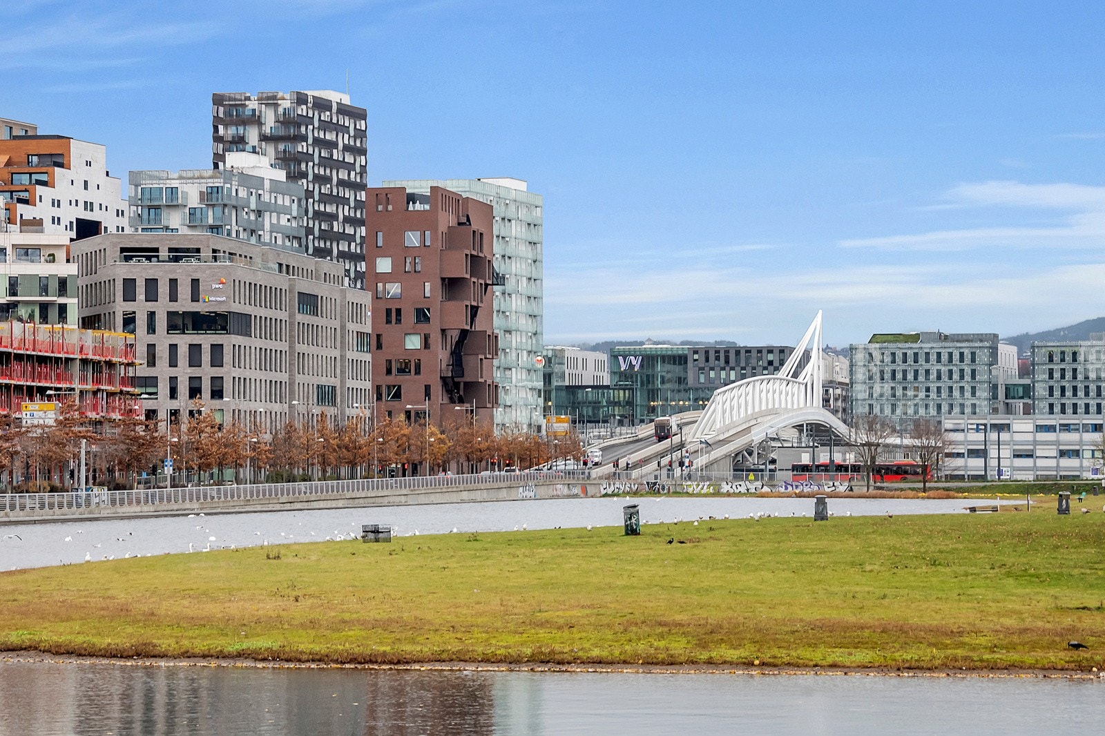 Det er kort vei til Bjørvika og Middelalderparken. Galleribilde