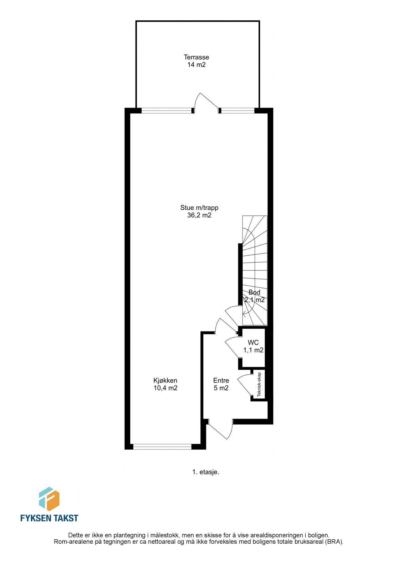 Planskisse 1.etasje. Galleribilde
