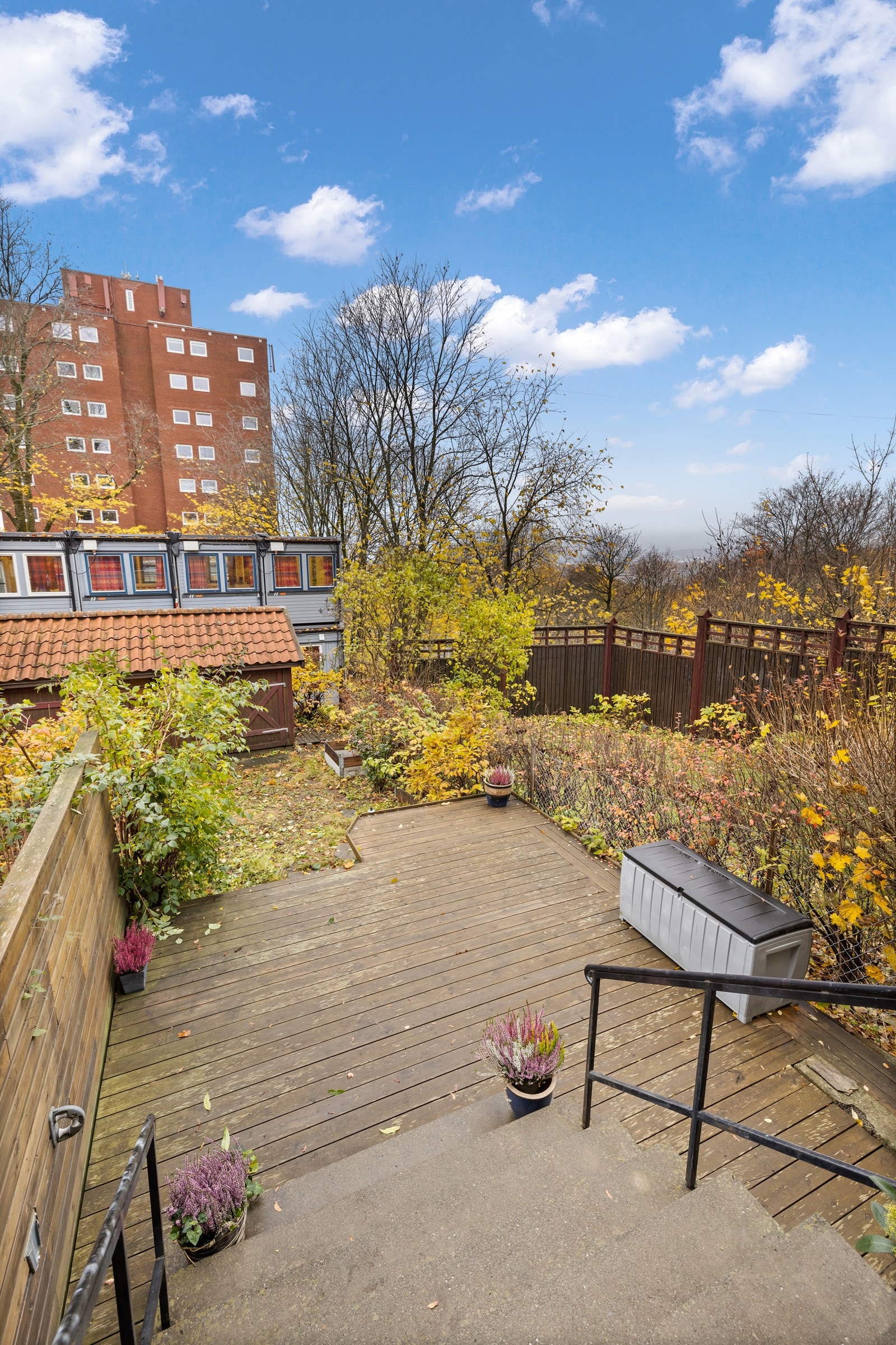 Herlige høstfarger har satt preg på uteplassen. Galleribilde