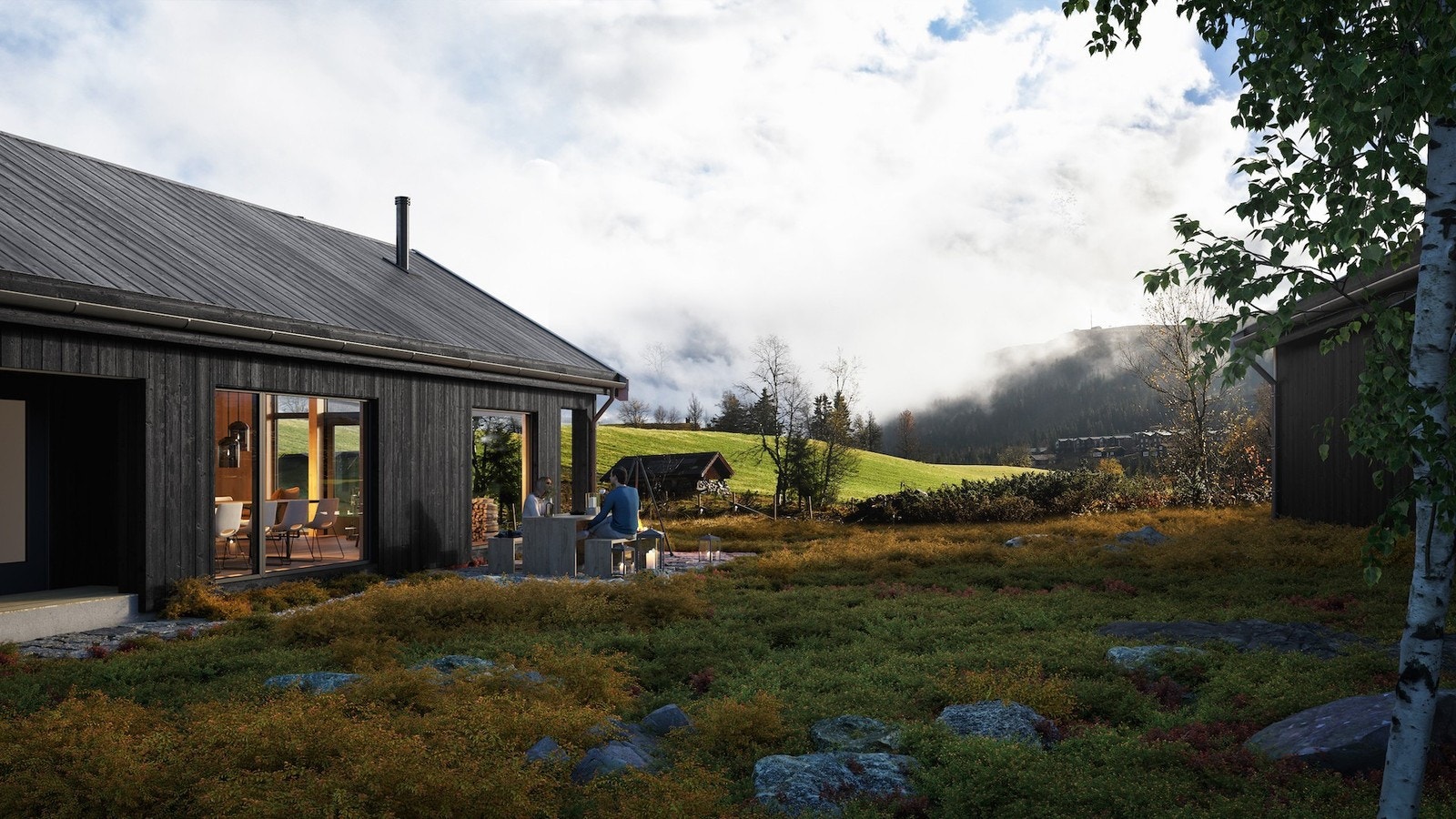 Solekvea ligger idyllisk og rolig til redd ved alpinanlegget på Kvitfjell. Ski in-ski out. Galleribilde