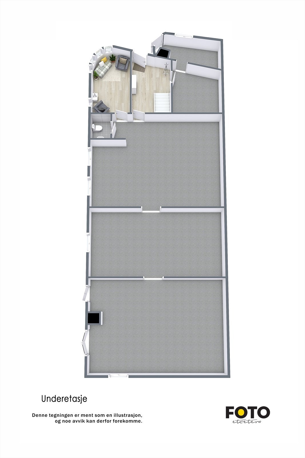 Planløsning underetasjen Galleribilde