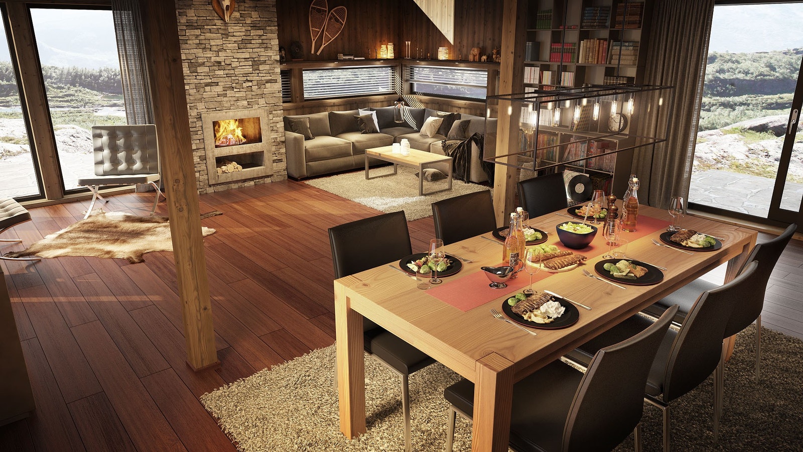 ILLUSTRASJON: Aurora Premium 406 er en hytte det er lett å trives hele året Galleribilde