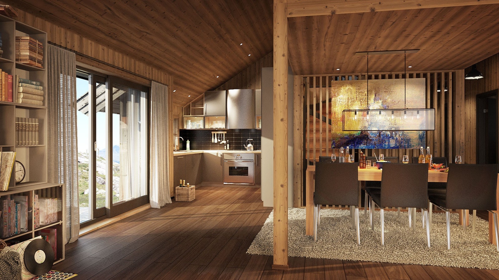 ILLUSTRASJON: Kjøkkenet er praktisk innredet, og gjør det enkelt å diske opp med flotte retter til venner og familie Galleribilde