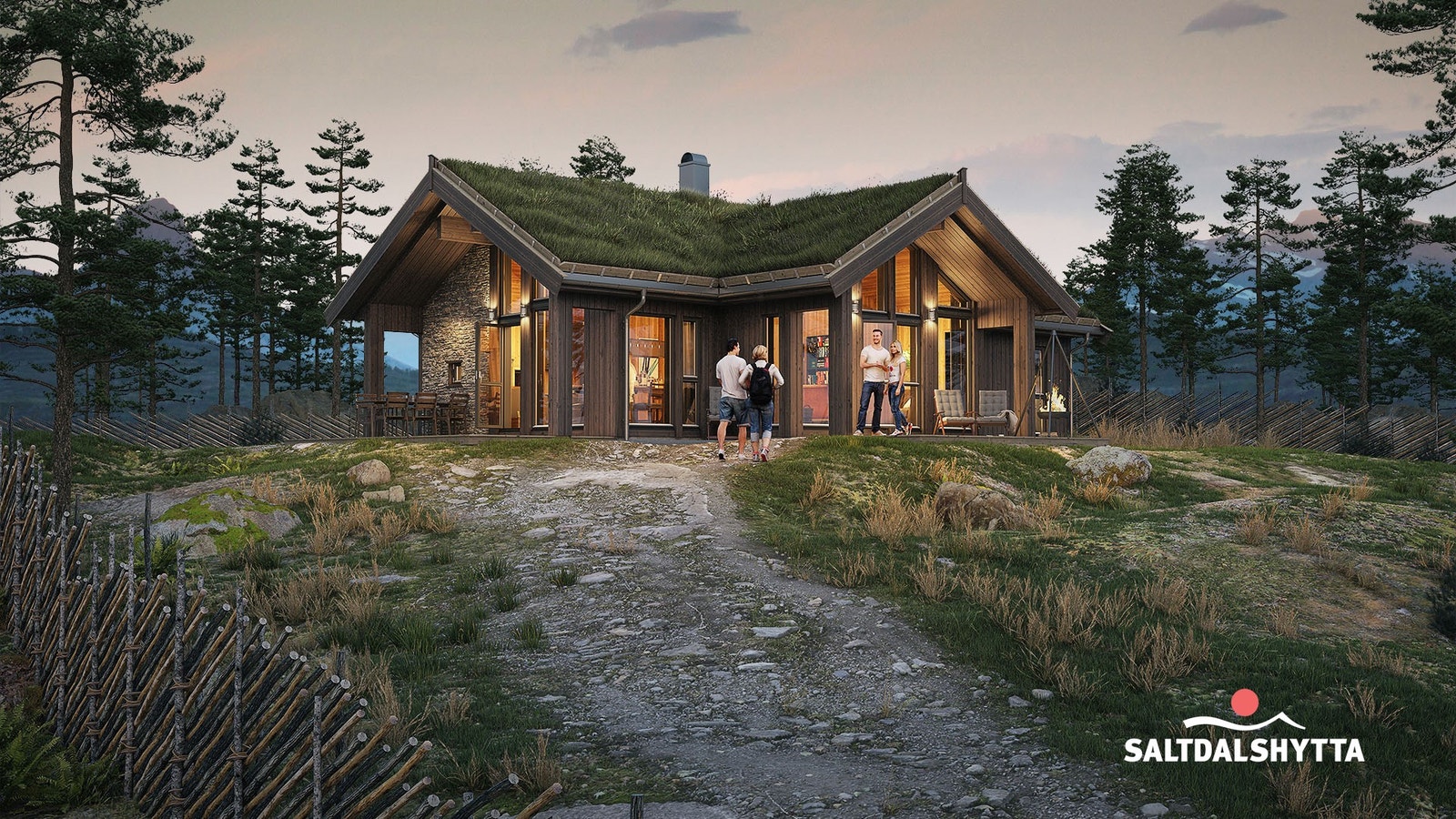 Bergstua fra Saltdalshytta er en moderne versjon av den klassiske fjellhytta Galleribilde