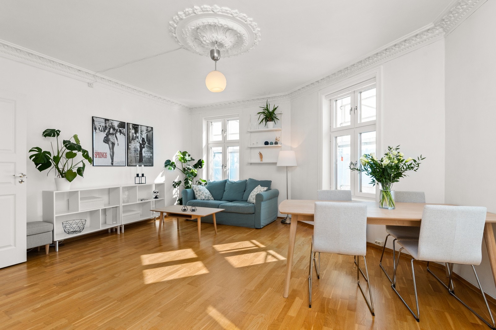 - Lys, pen 3-roms hjørneleilighet med gjennomgående og god planløsning i klassisk bygård på Grünerløkka - Galleribilde