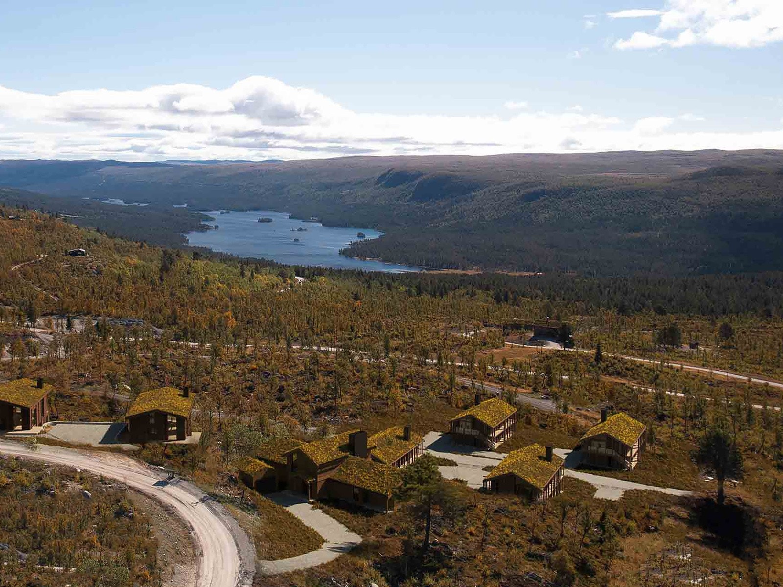 Illustrasjon område - Det kan være noe avvik på plassering av bygninger på tomten, adkomst og utsikt. Galleribilde