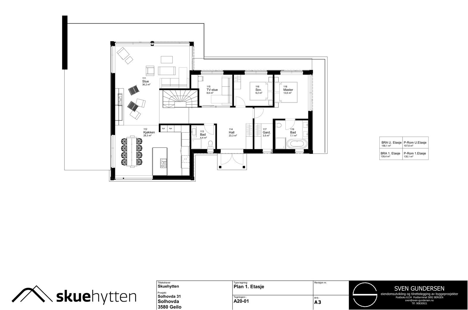 Plantegning første etasje Galleribilde