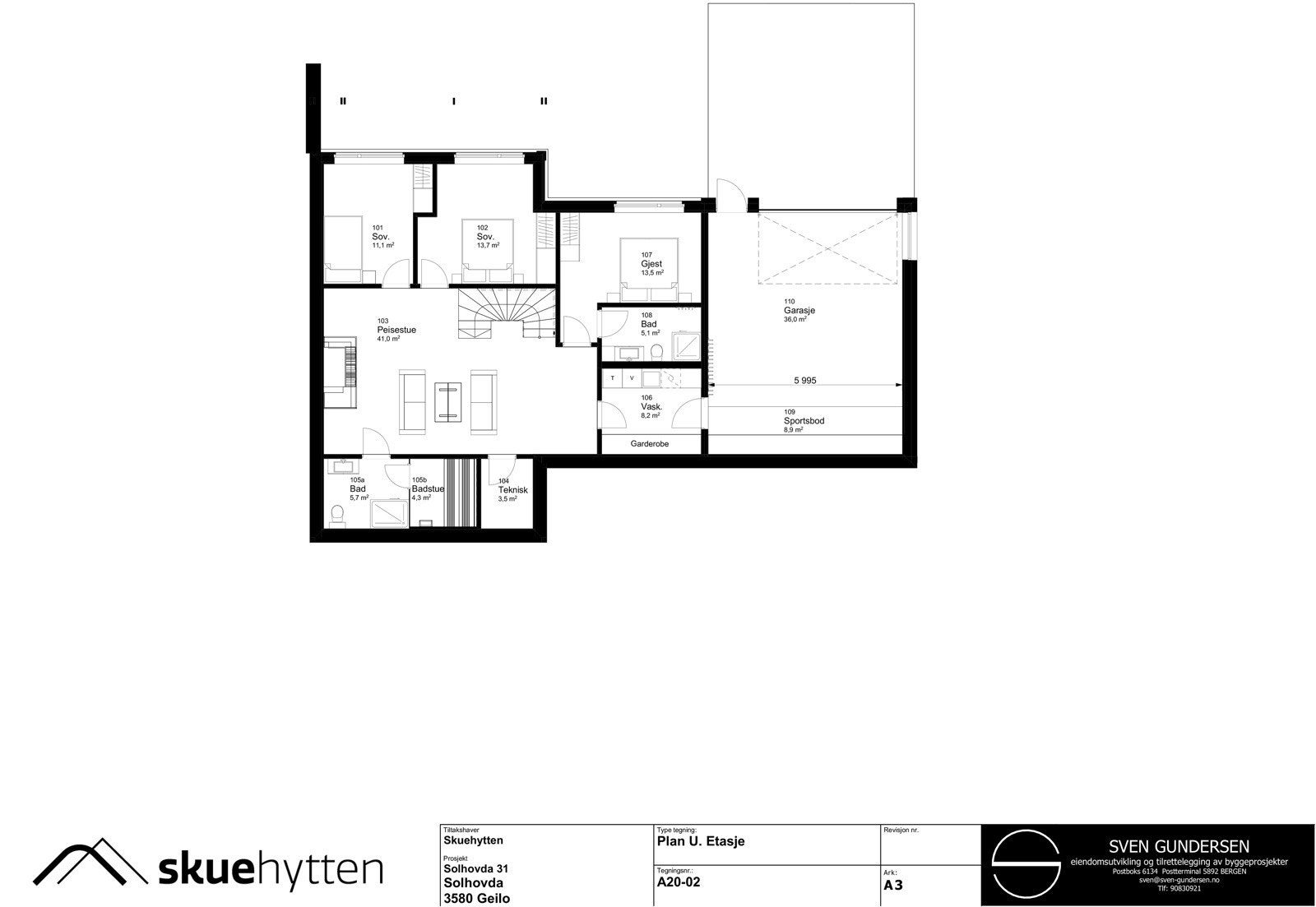 Plantegning underetasje Galleribilde