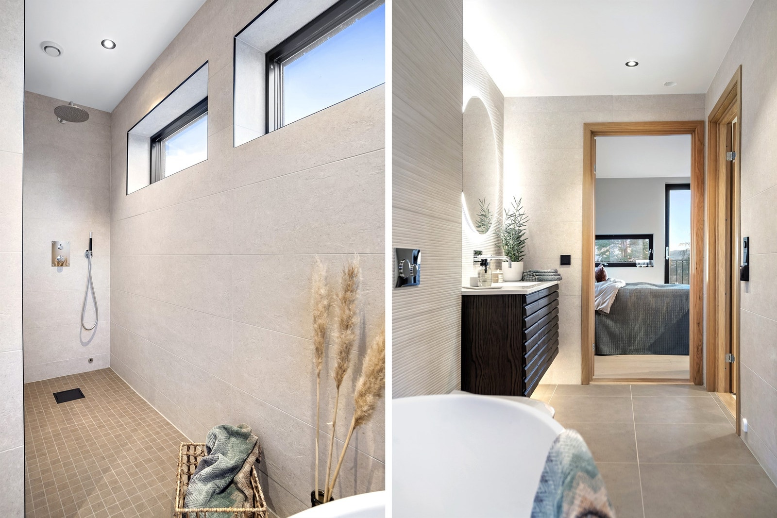 Badet i 2. etasje i suiteløsning med planets soverom. Galleribilde