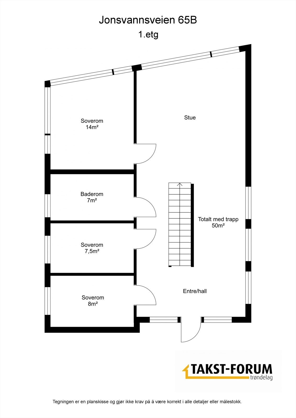 Planskisse med areal 1. etasje. Galleribilde