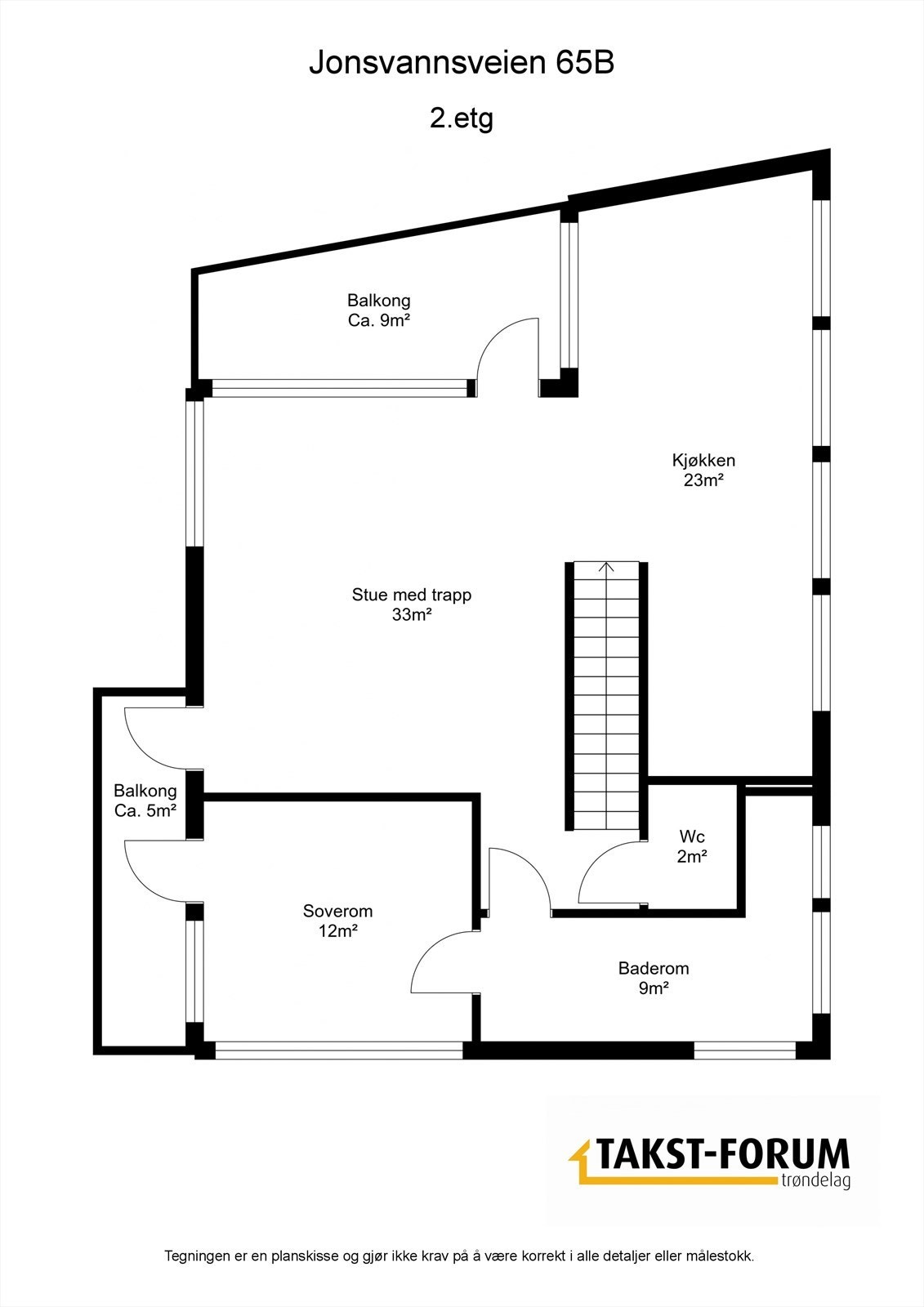Planskisse med areal 2. etasje. Galleribilde