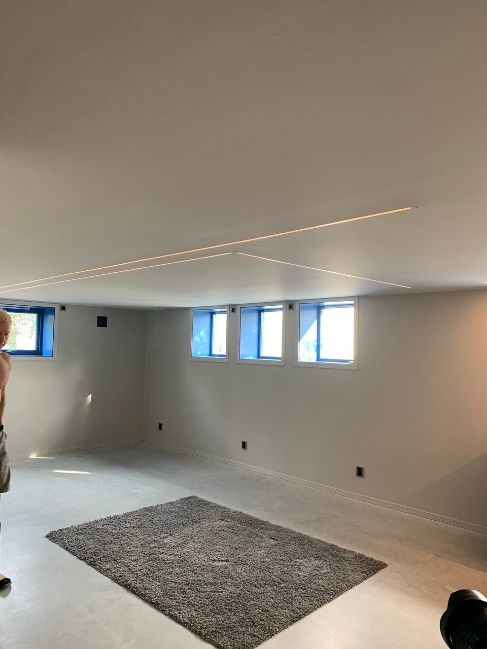 Living room in basement. Galleribilde