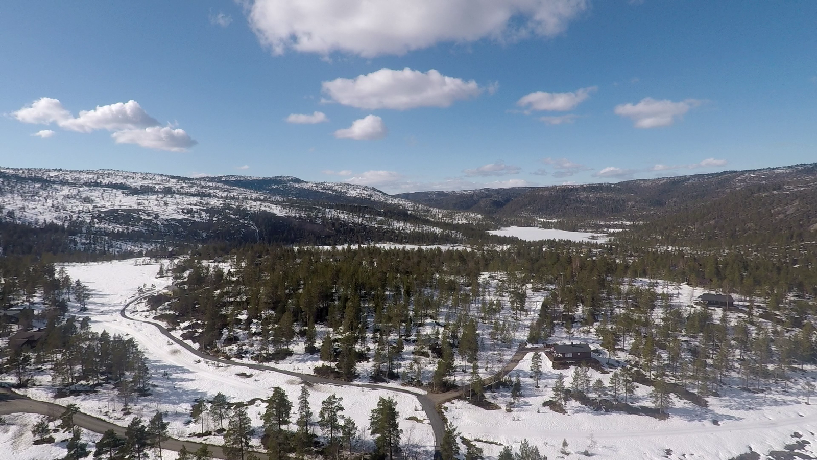 oversiktsbilde over hyttefeltet Galleribilde