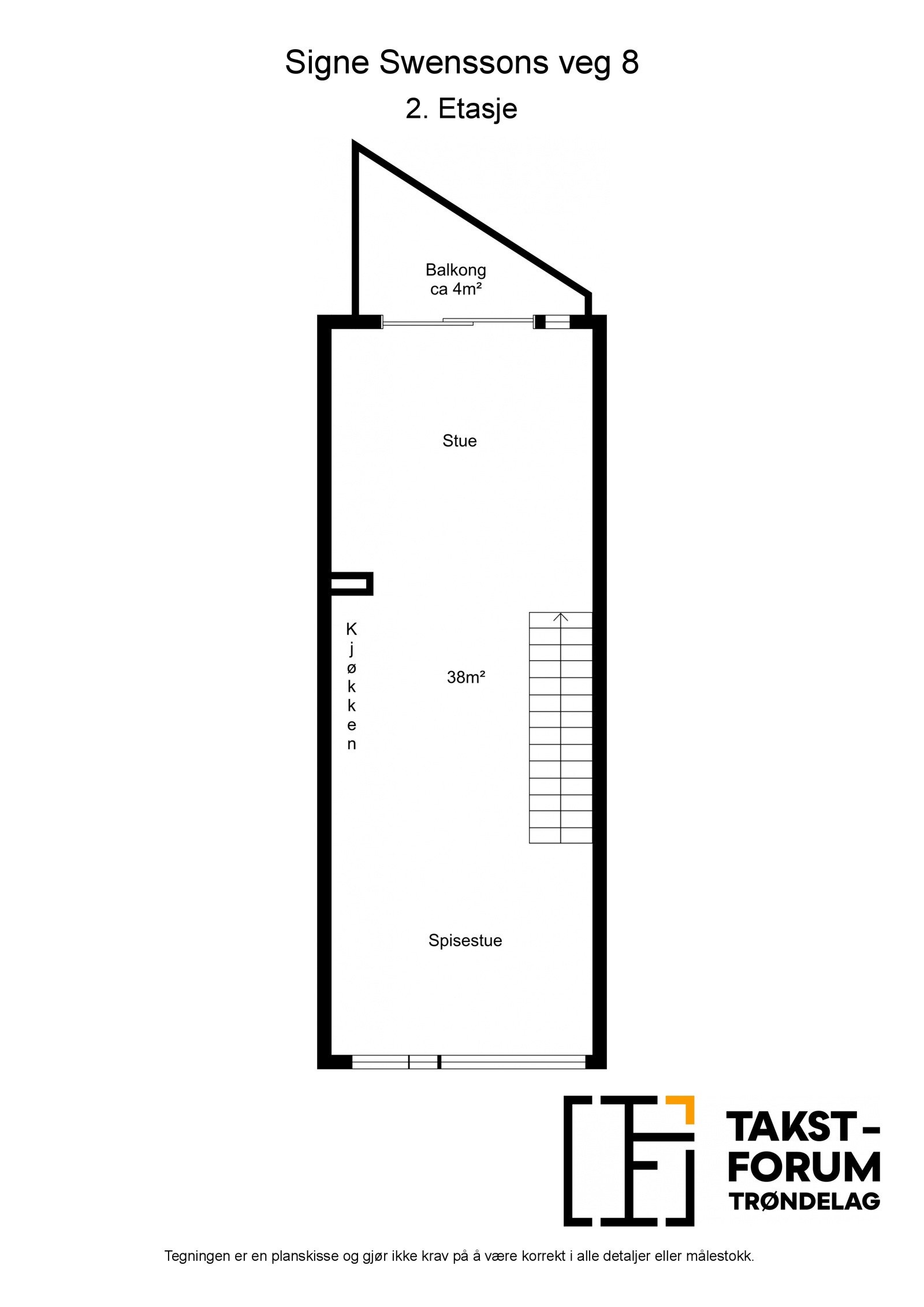 Målsatt planskisse 2. etasje. Galleribilde