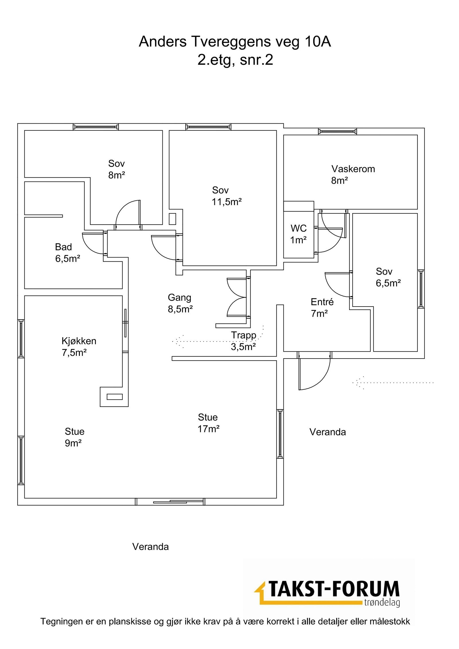 Plantegning 2. etasje. Galleribilde