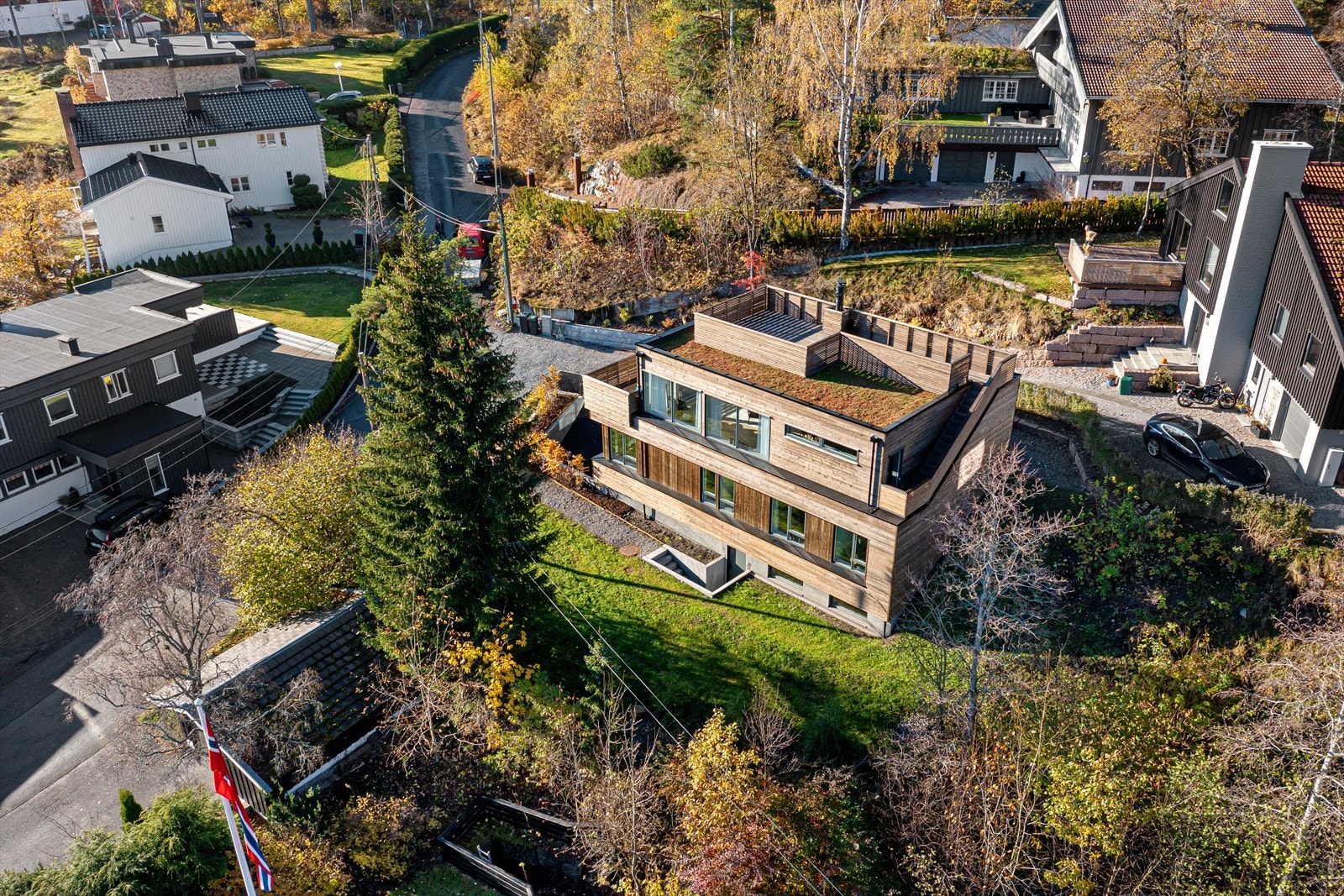 Moderne enebolig bygget i henhold til TEK 17. Galleribilde