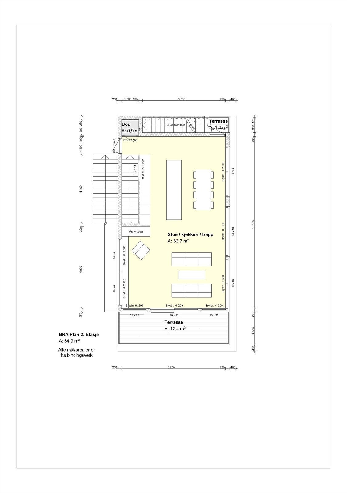 Plantegning 2. etasje. Galleribilde