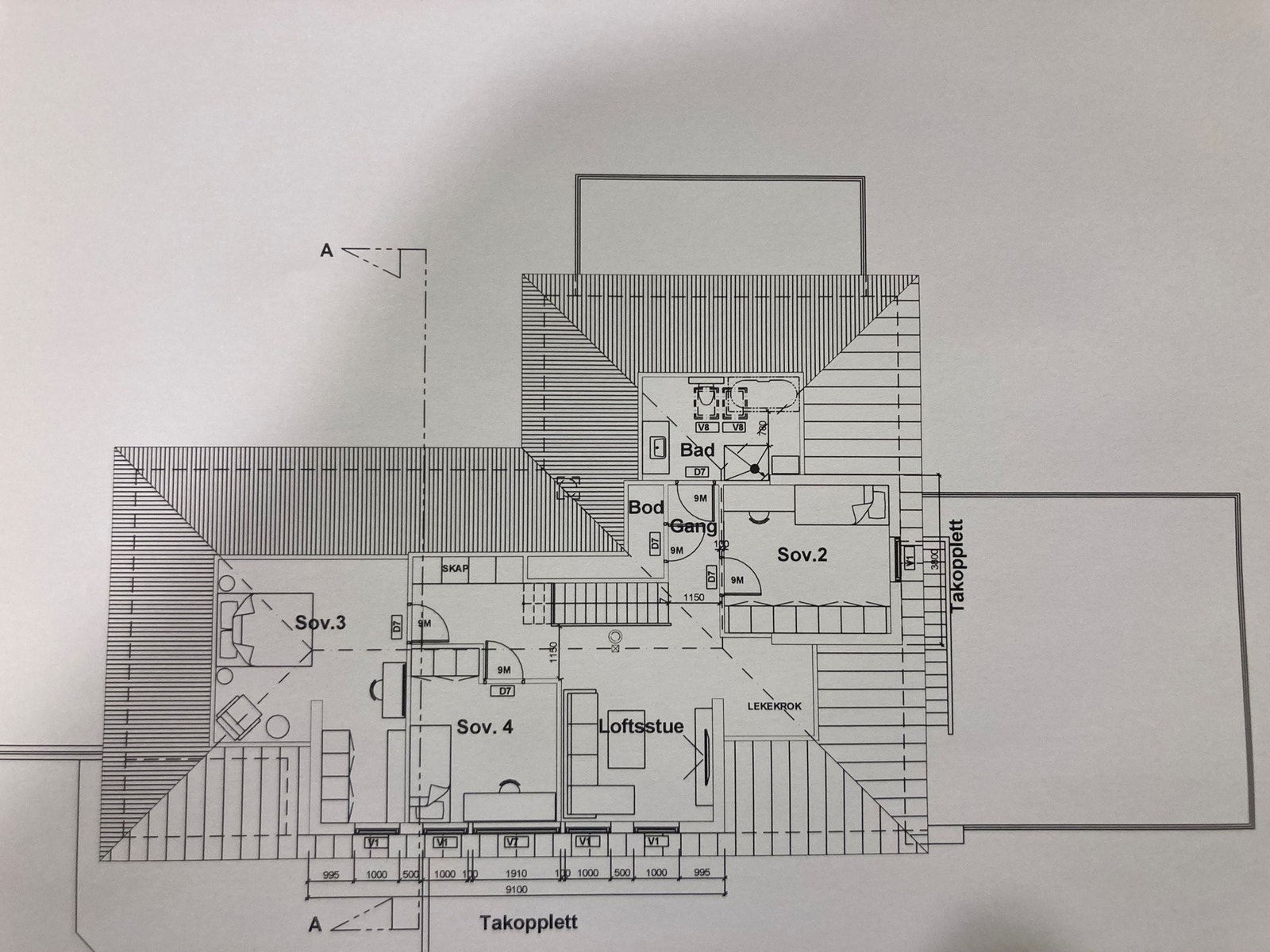 Plantegning 3. etg Galleribilde