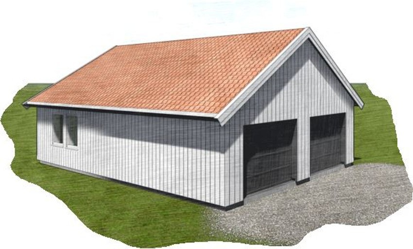 Illustrasjon ny garasje Galleribilde