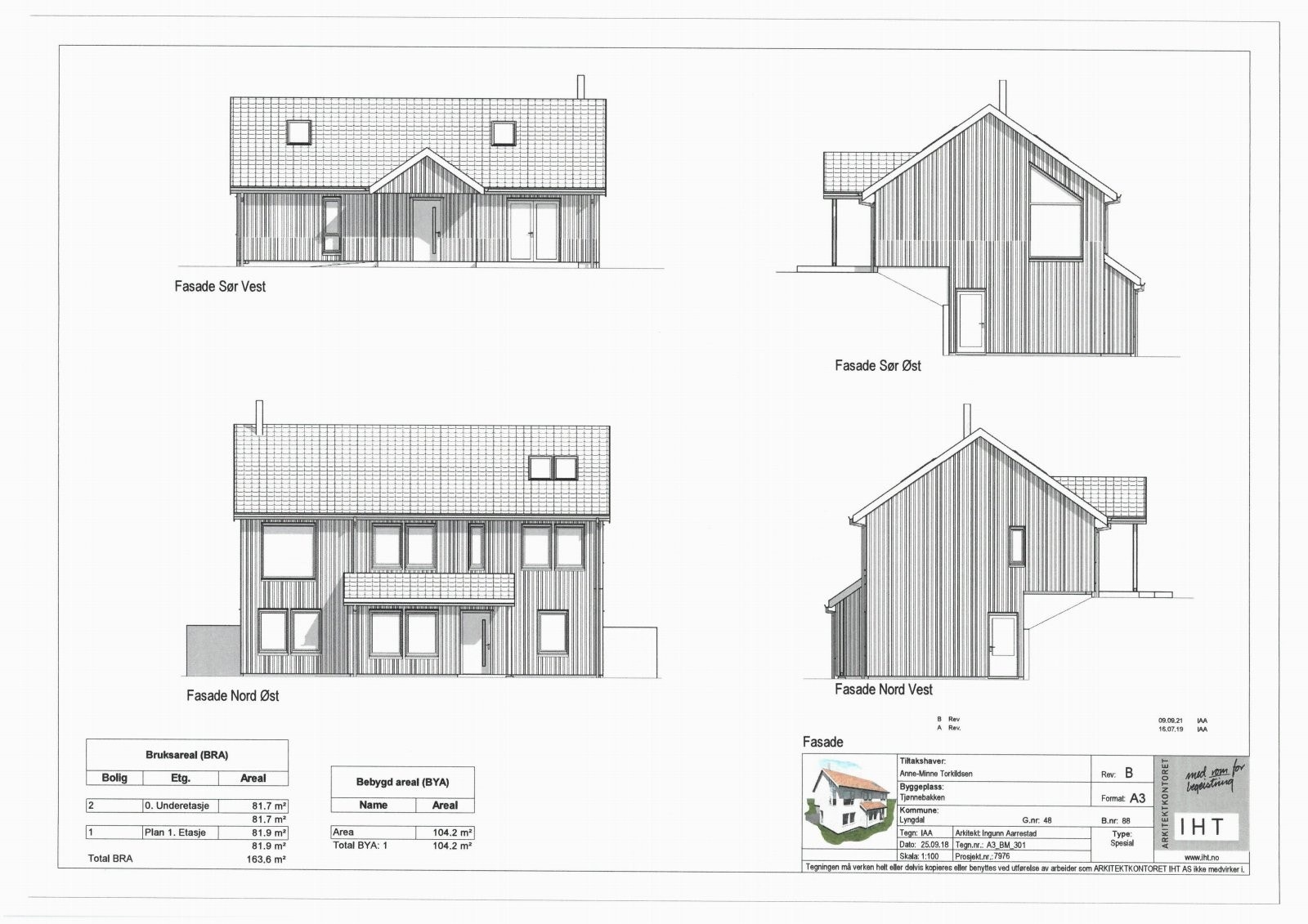 Fasade ny bolig Galleribilde