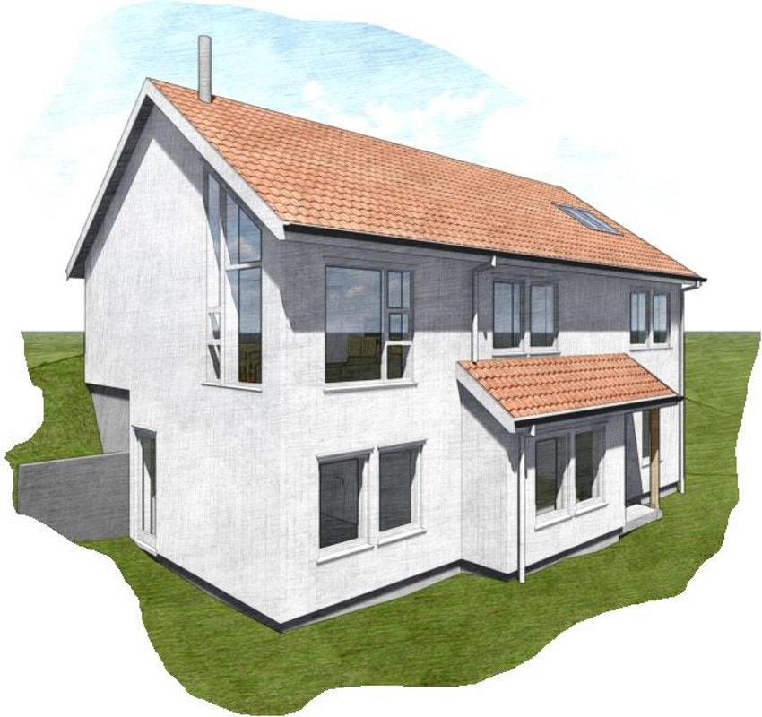 Illustrasjon ny bolig Galleribilde