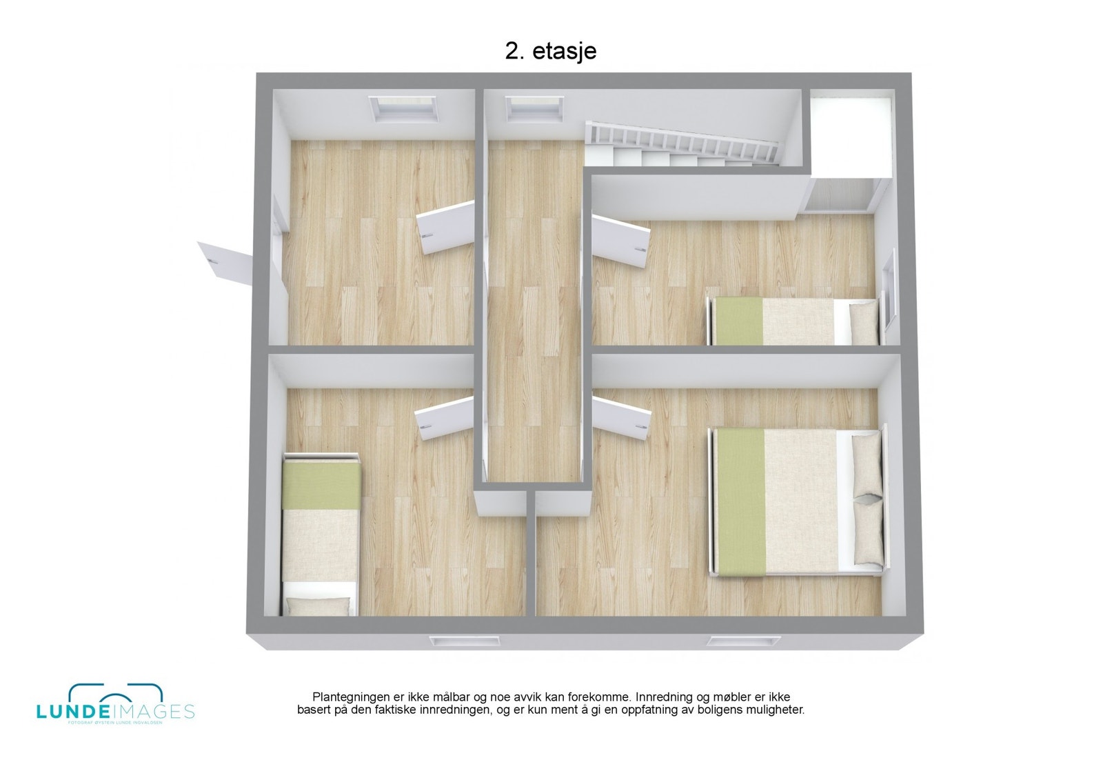 Planskisse 2. etasje 3D - Ikke målbar Galleribilde