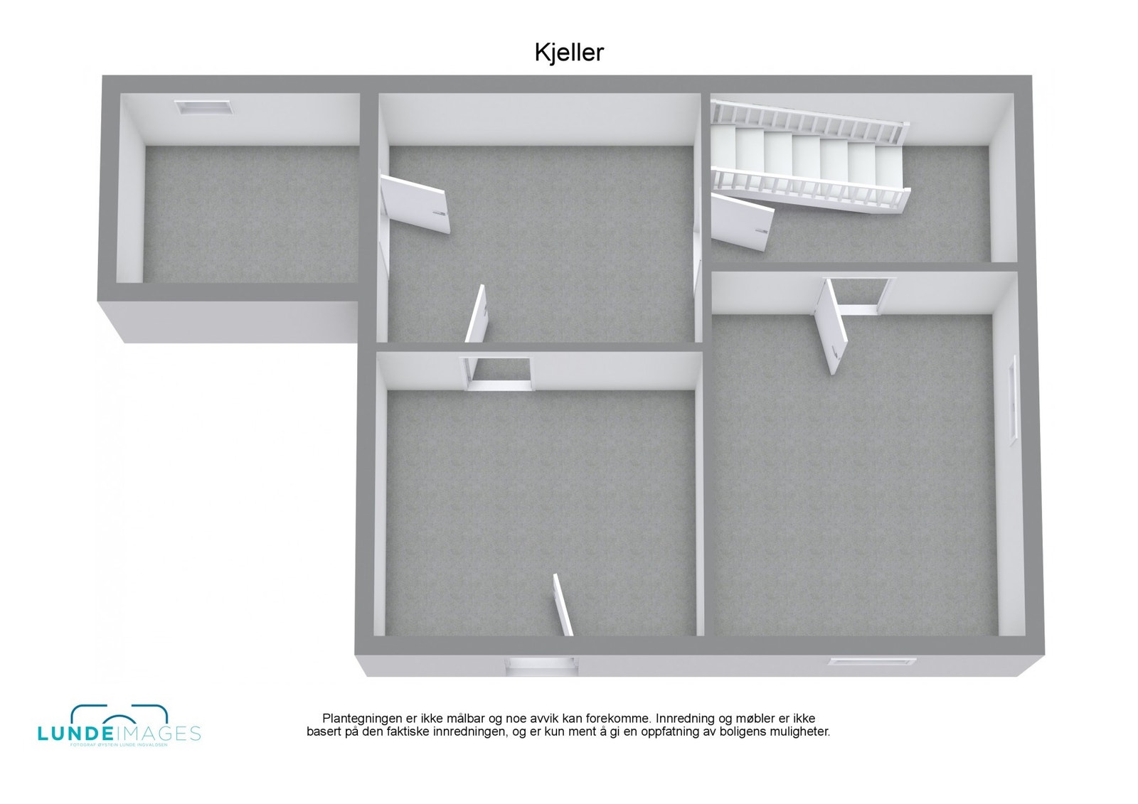 Planskisse kjeller 3D - Ikke målbar Galleribilde