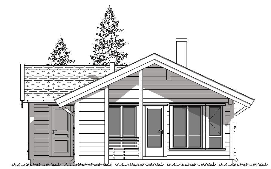 Bekkeblom fasadetegning Galleribilde