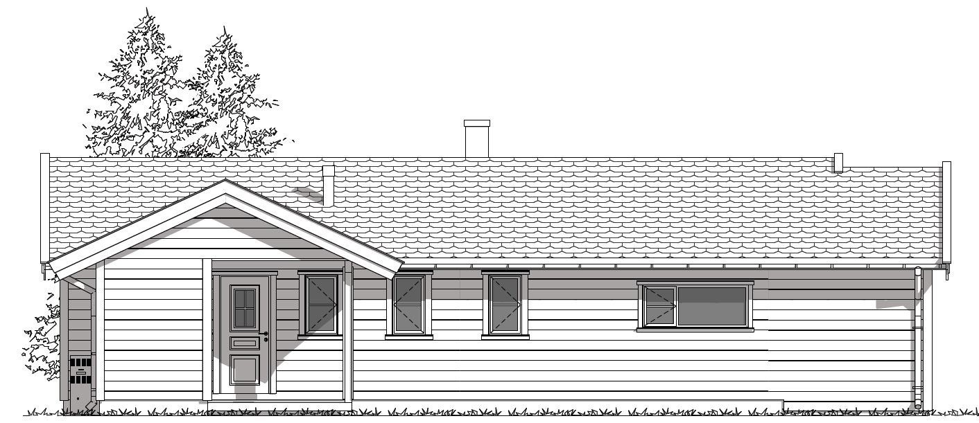 Bekkeblom fasadetegning Galleribilde