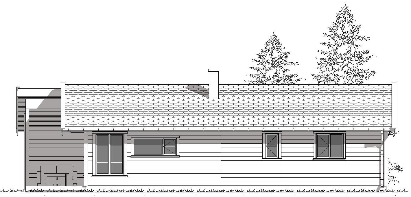 Bekkeblom fasadetegning Galleribilde