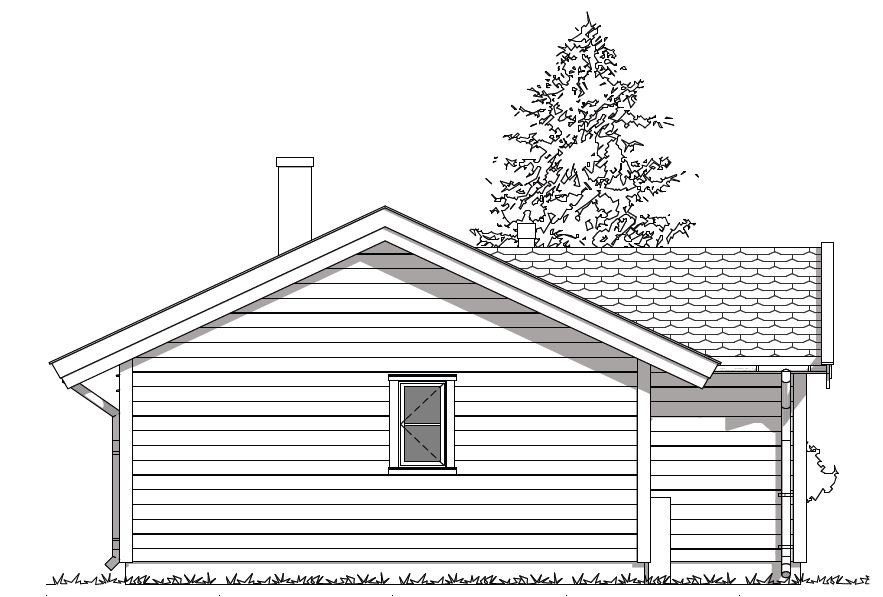 Bekkeblom fasadetegning Galleribilde