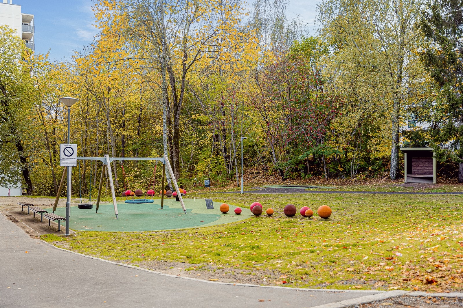 Fellesområdene har lekeplass. Galleribilde