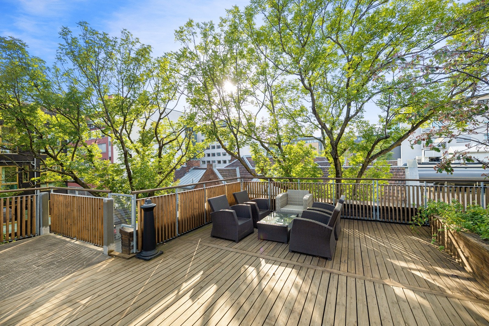 Borettslaget har også to felles takterrasser. Galleribilde