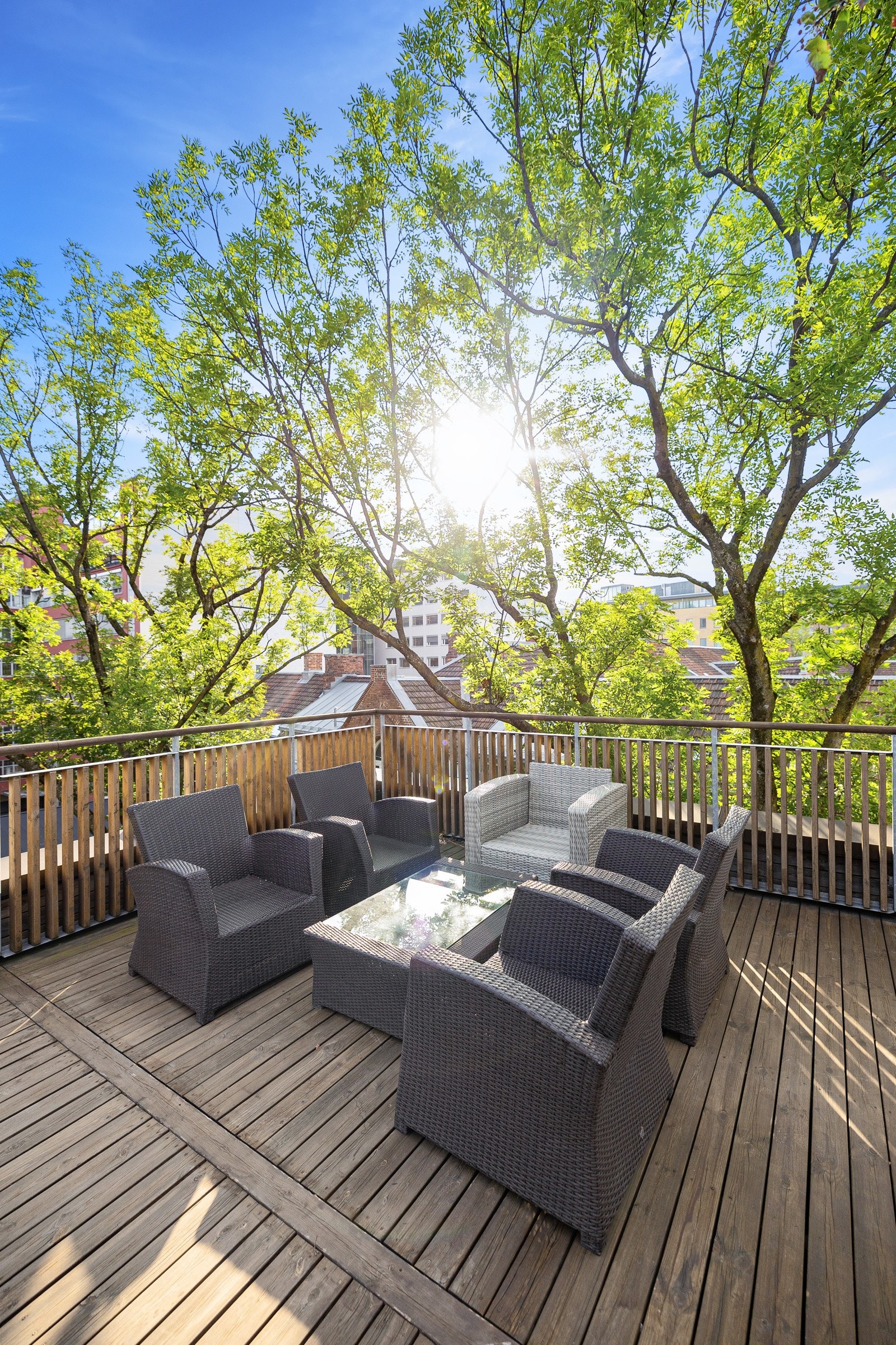 Takterrassene byr på fine oppholdssoner. Galleribilde