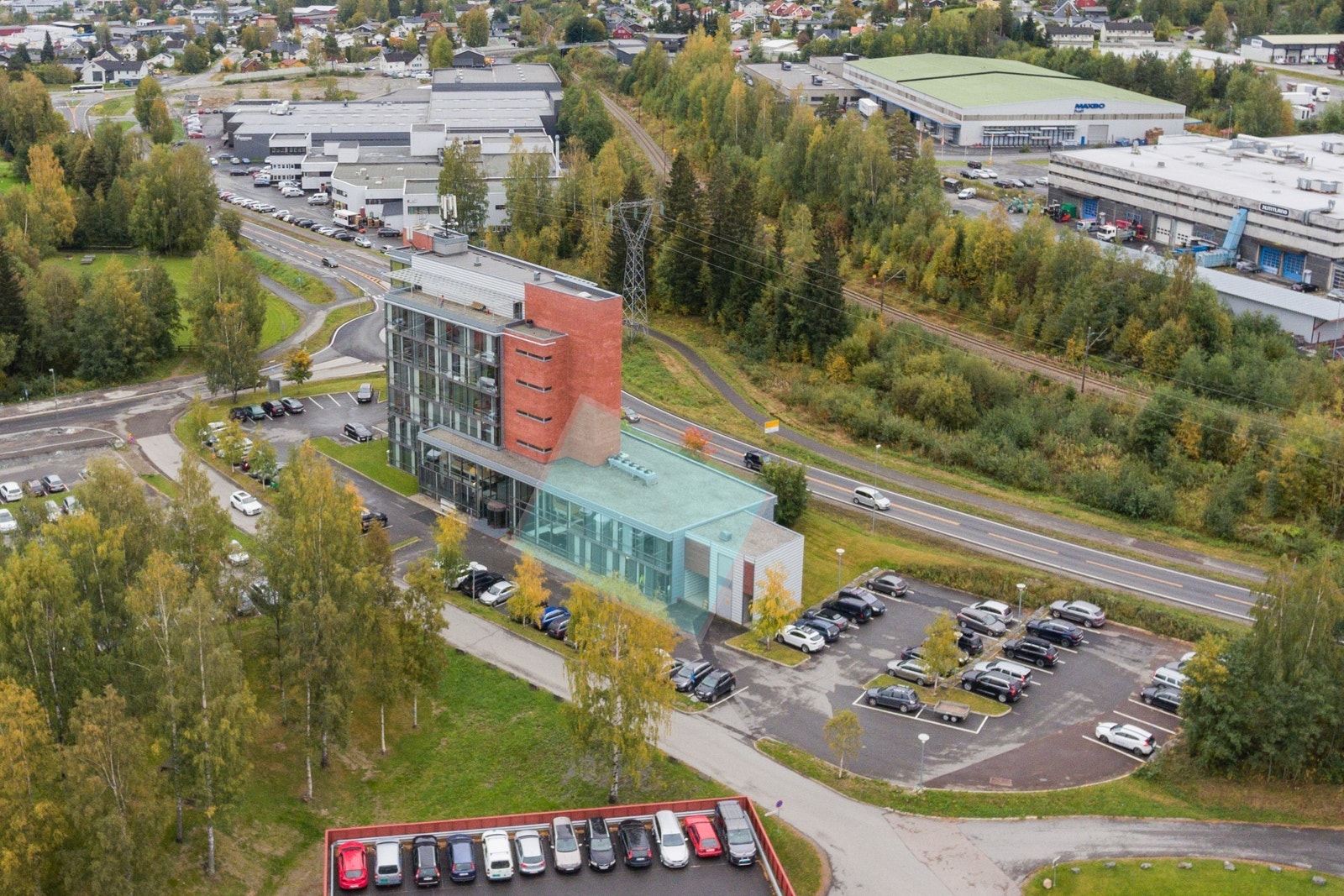 Kontorlokaler ledig fra våren 2022 (merket blått) Galleribilde