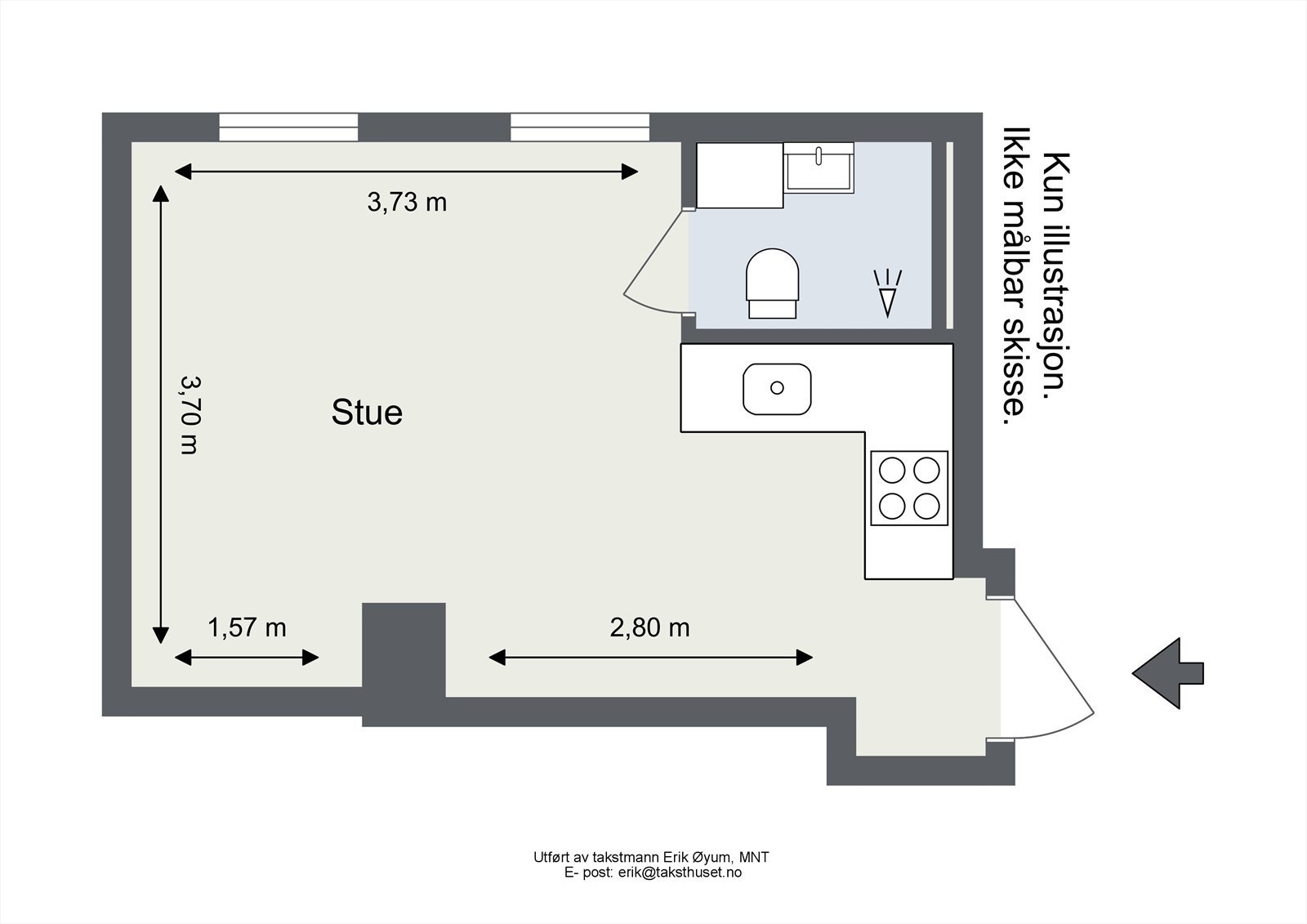 Takstmanns plantegning Galleribilde